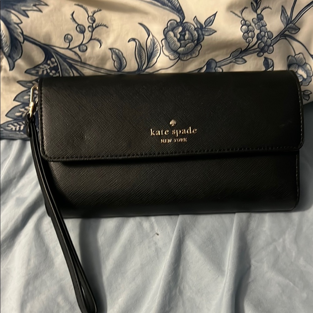 Kate Spade Black Wristlet Clutch